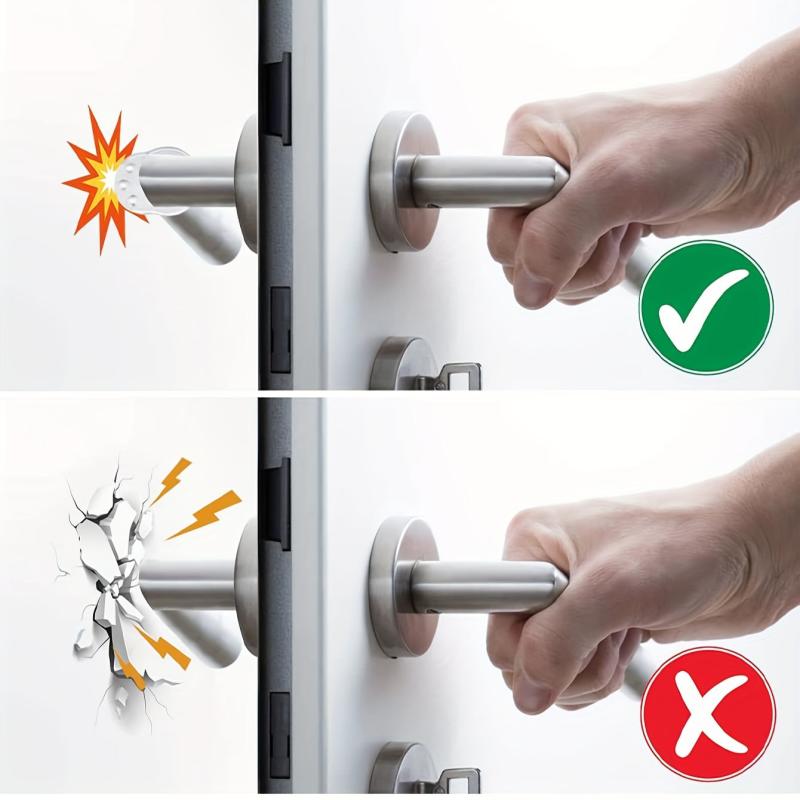 6pcs Circle Shaped Anti collision Doorstops Door Handle Protective Cover