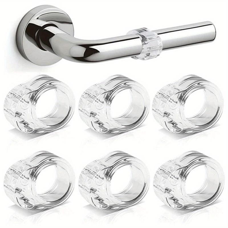 6pcs Circle Shaped Anti collision Doorstops Door Handle Protective Cover