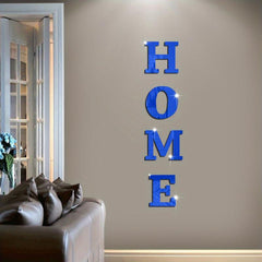 4pcs Mirror Wall Sticker Self-adhesive Acrylic Removable DIY Art Mural Decal