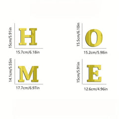 4pcs Mirror Wall Sticker Self-adhesive Acrylic Removable DIY Art Mural Decal