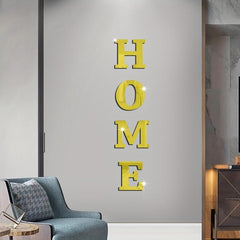 4pcs Mirror Wall Sticker Self-adhesive Acrylic Removable DIY Art Mural Decal
