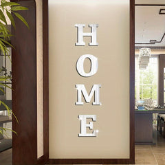4pcs Mirror Wall Sticker Self-adhesive Acrylic Removable DIY Art Mural Decal