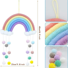 Rainbow Pompom Garland Decoration Baby Room Wall Decor