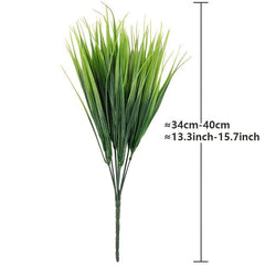 3 Bundles Artificial Grass for Garden Decor and Wedding Flowers