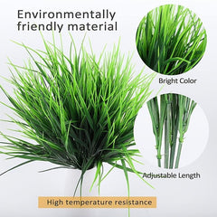 3 Bundles Artificial Grass for Garden Decor and Wedding Flowers