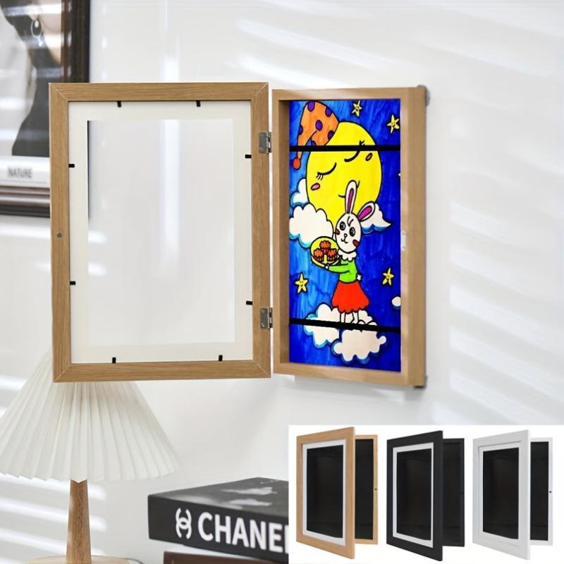 Kids Art Frame Front Opening Display School Work Home Office