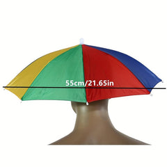 Foldable Headwear Umbrella Fishing Hiking Hat Cap Camping Camo