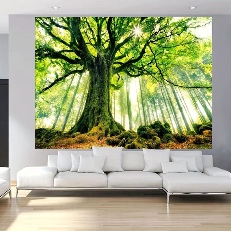 Peach Skin Forest Tree Tapestry for Home Decor