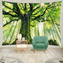 Peach Skin Forest Tree Tapestry for Home Decor
