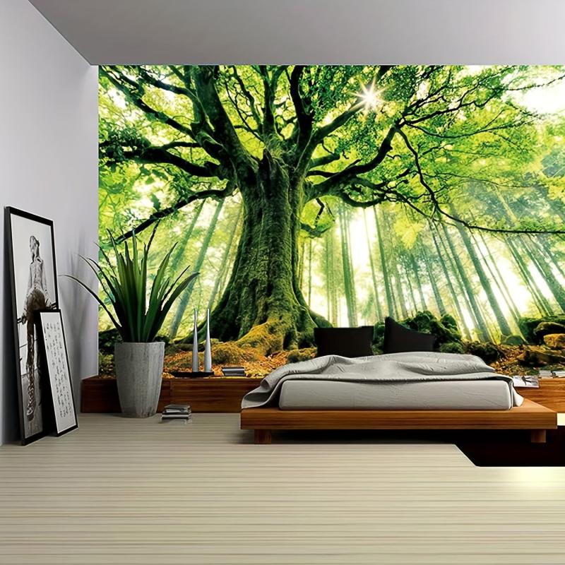 Peach Skin Forest Tree Tapestry for Home Decor
