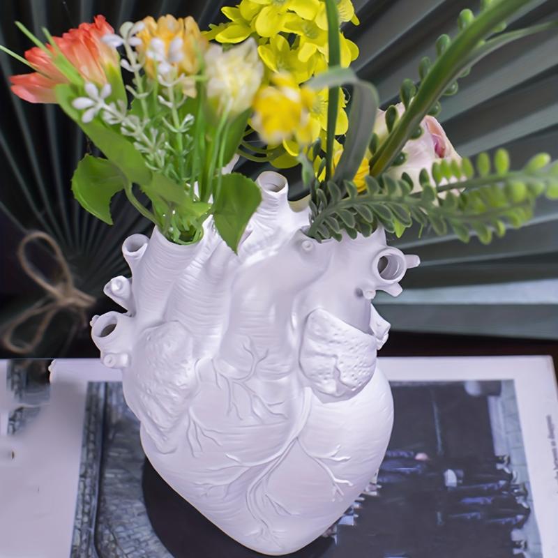 Polyresin Heart Organ Vase for Flower & Home Decor