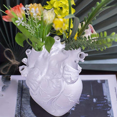 Polyresin Heart Organ Vase for Flower & Home Decor