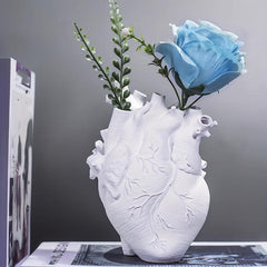 Polyresin Heart Organ Vase for Flower & Home Decor