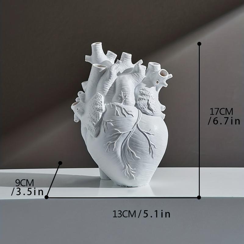 Polyresin Heart Organ Vase for Flower & Home Decor