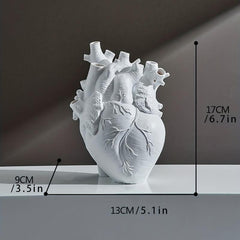 Polyresin Heart Organ Vase for Flower & Home Decor