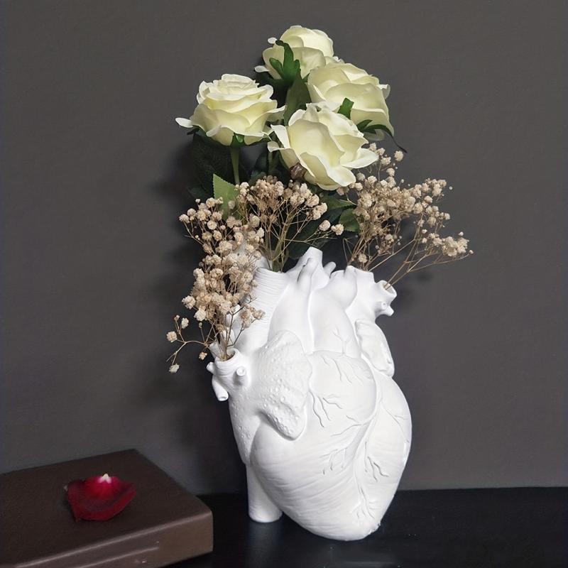 Polyresin Heart Organ Vase for Flower & Home Decor