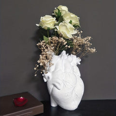 Polyresin Heart Organ Vase for Flower & Home Decor
