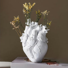 Polyresin Heart Organ Vase for Flower & Home Decor