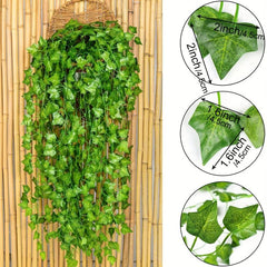 12pcs 98FT Artificial Ivy Leaves Garland for Weddings Parties and Home Decor