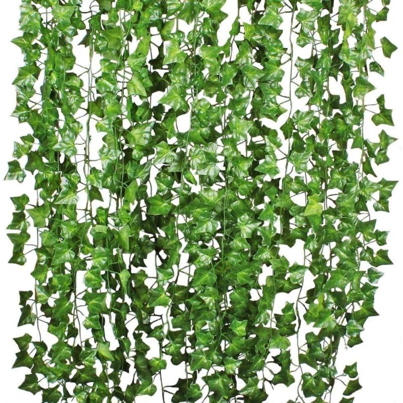 12pcs 98FT Artificial Ivy Leaves Garland for Weddings Parties and Home Decor