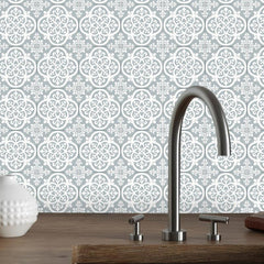 10pcs Light Grey Kitchen Wall Tile Stickers Self Adhesive Waterproof