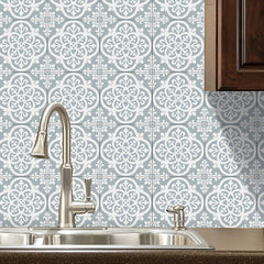 10pcs Light Grey Kitchen Wall Tile Stickers Self Adhesive Waterproof
