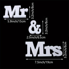 Mr & Mrs Wedding Signs Table Decorations Photo Props Wedding
