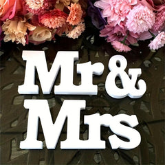 Mr & Mrs Wedding Signs Table Decorations Photo Props Wedding