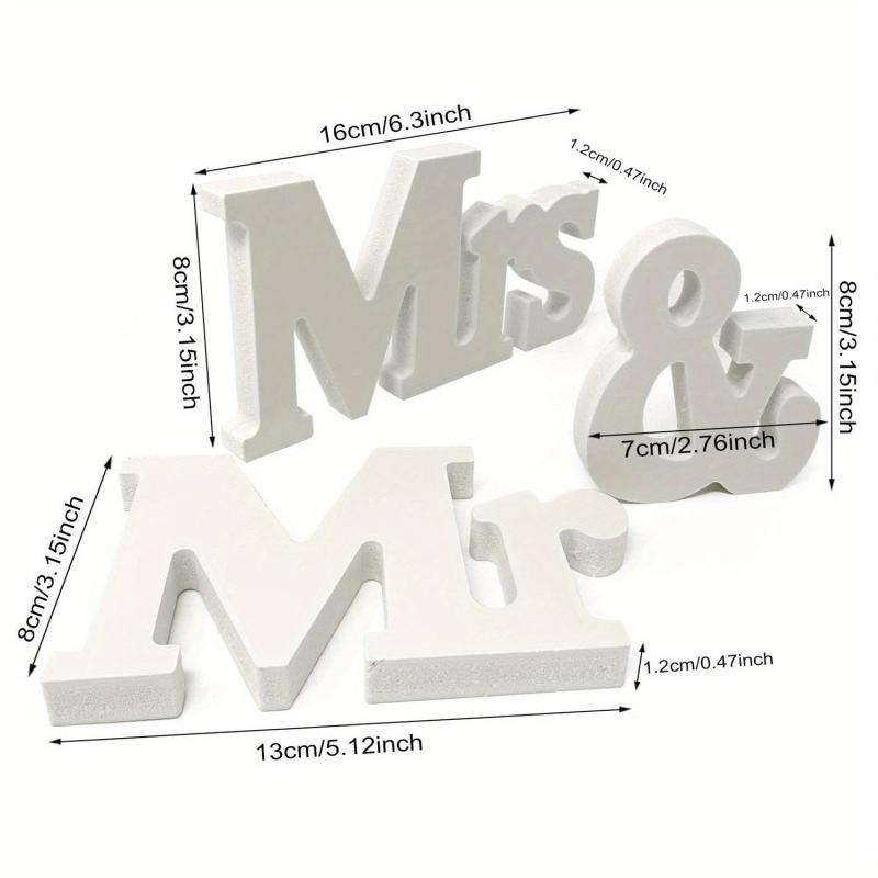 Mr & Mrs Wedding Signs Table Decorations Photo Props Wedding