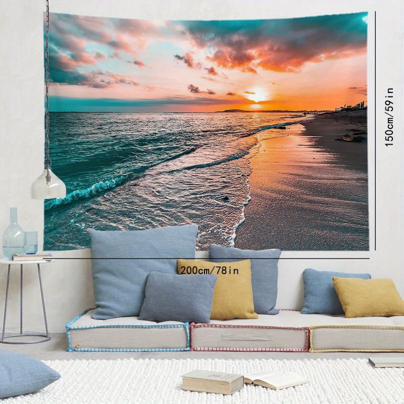 Beach Landscape Tapestry Wall Hanging for Living Room Bedroom