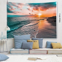 Beach Landscape Tapestry Wall Hanging for Living Room Bedroom
