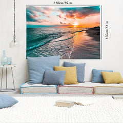 Beach Landscape Tapestry Wall Hanging for Living Room Bedroom