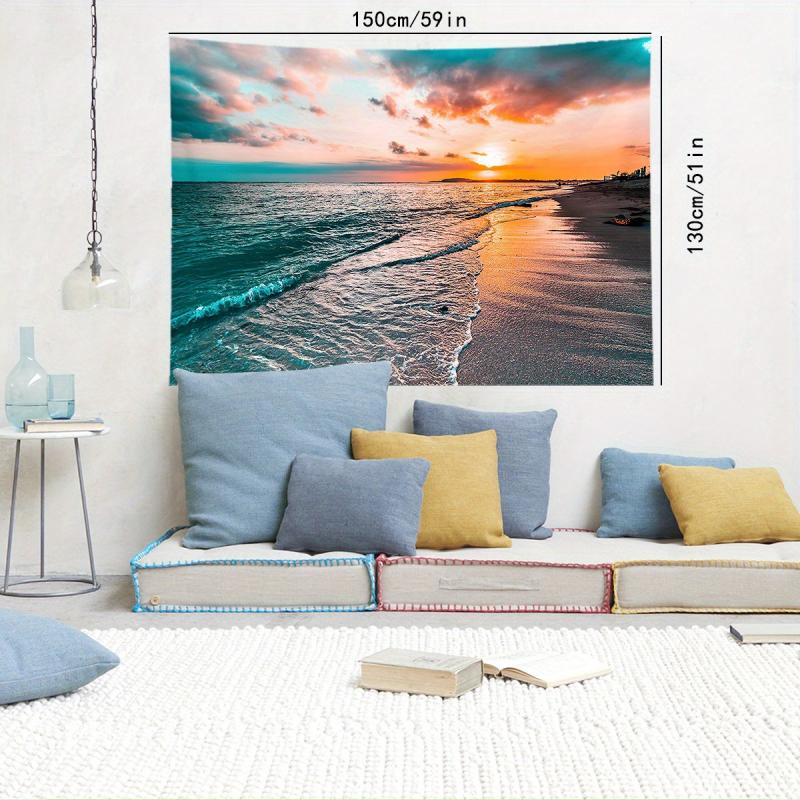 Beach Landscape Tapestry Wall Hanging for Living Room Bedroom