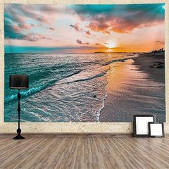 Beach Landscape Tapestry Wall Hanging for Living Room Bedroom