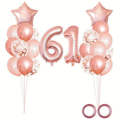 25pcs Rose Golden Mixed Balloons 16th Birthday Party Decorations