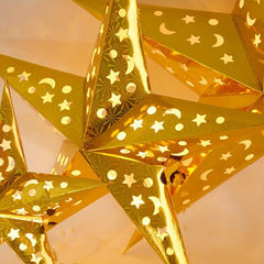 Christmas Paper Star Lantern Lampshade Hanging Xmas 3D Star Pentagram Lampshade