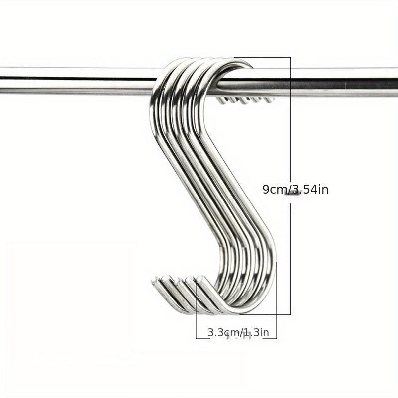 Solid Stainless Steel S Hook Bathroom Crossbar Shower Curtain Hook