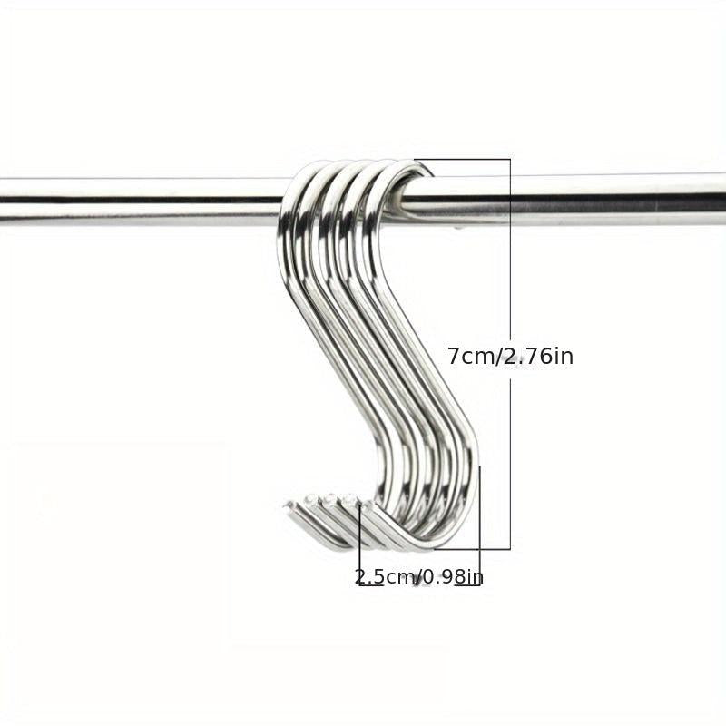 Solid Stainless Steel S Hook Bathroom Crossbar Shower Curtain Hook