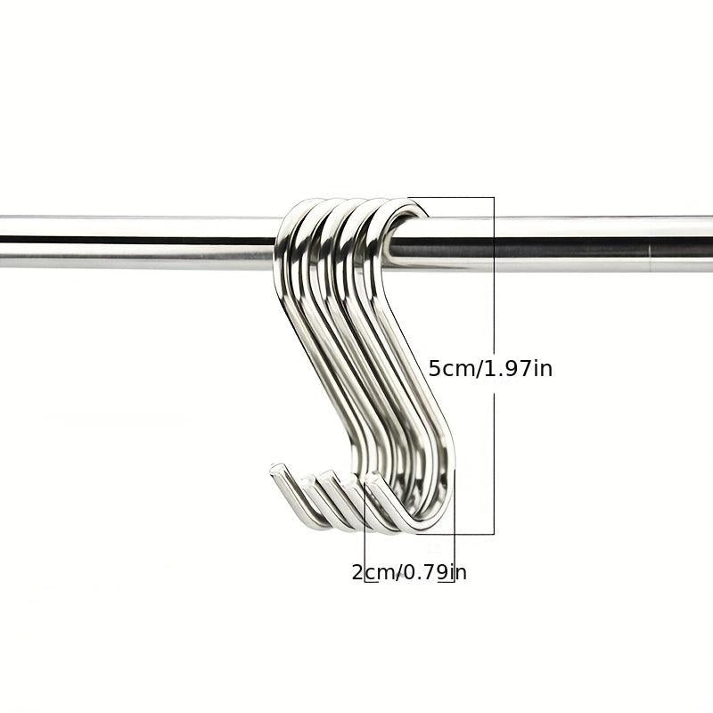 Solid Stainless Steel S Hook Bathroom Crossbar Shower Curtain Hook