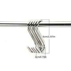 Solid Stainless Steel S Hook Bathroom Crossbar Shower Curtain Hook
