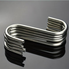 Solid Stainless Steel S Hook Bathroom Crossbar Shower Curtain Hook