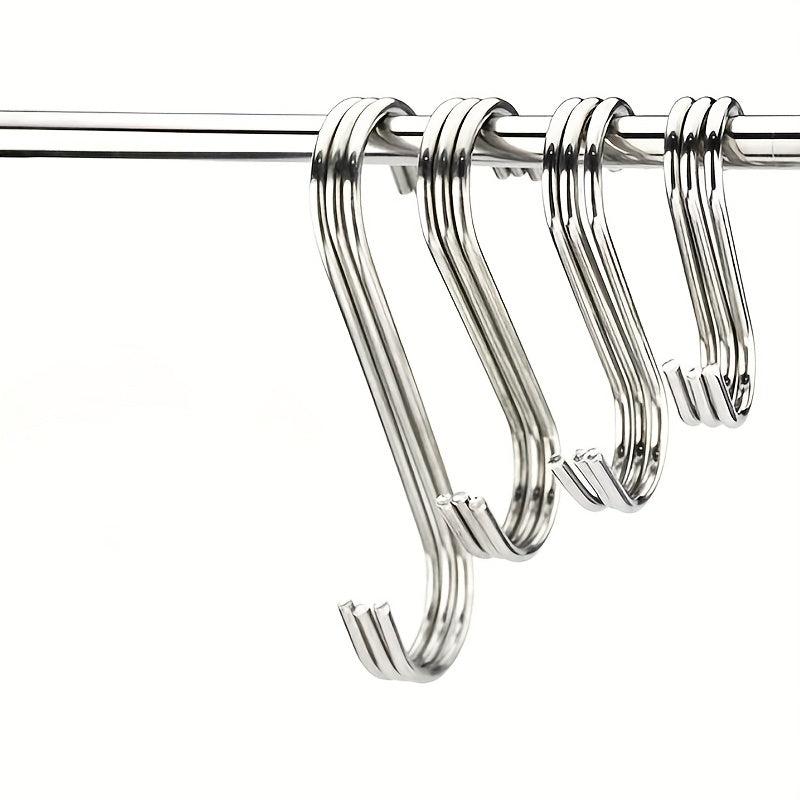 Solid Stainless Steel S Hook Bathroom Crossbar Shower Curtain Hook