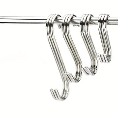 Solid Stainless Steel S Hook Bathroom Crossbar Shower Curtain Hook