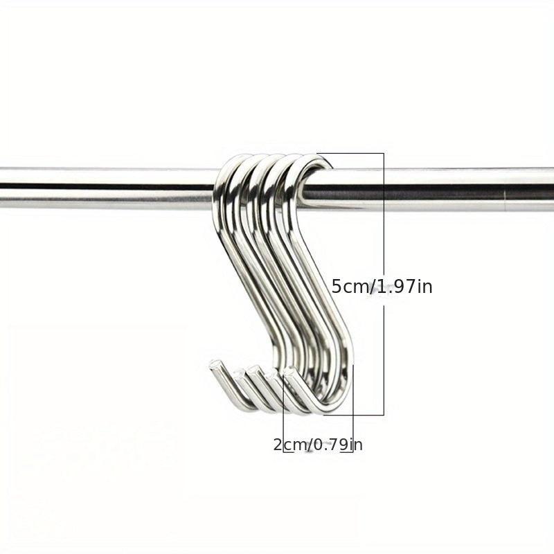 Solid Stainless Steel S Hook Bathroom Crossbar Shower Curtain Hook