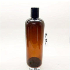 16oz Amber Shampoo Bottle with Bamboo Pump