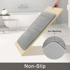 2pc Soft Memory Foam Bath Mat Absorbent Bathroom Rug