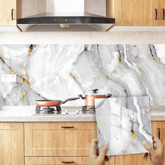 10pcs Marble Tile Sticker Waterproof Wall Stickers Home Decor