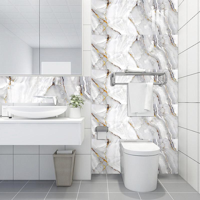 10pcs Marble Tile Sticker Waterproof Wall Stickers Home Decor