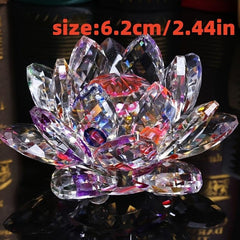 Crystal Lotus Ornament for Home Decor and Desk Cabinet
