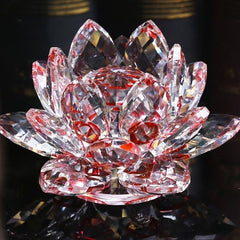 Crystal Lotus Ornament for Home Decor and Desk Cabinet